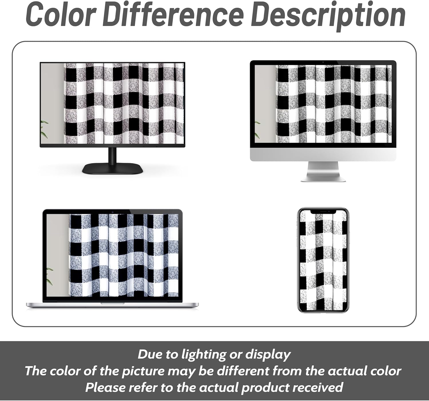 DriftAway Buffalo Plaid Check Curtains Black and White Buffalo Checkered Blackout Curtains for Farmhouse Bedroom Living Room Darkening Thermal Country Window Treatment Curtains 2 Panels 96 Inch Long